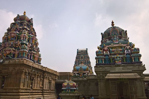 Temple towers in the Erode district