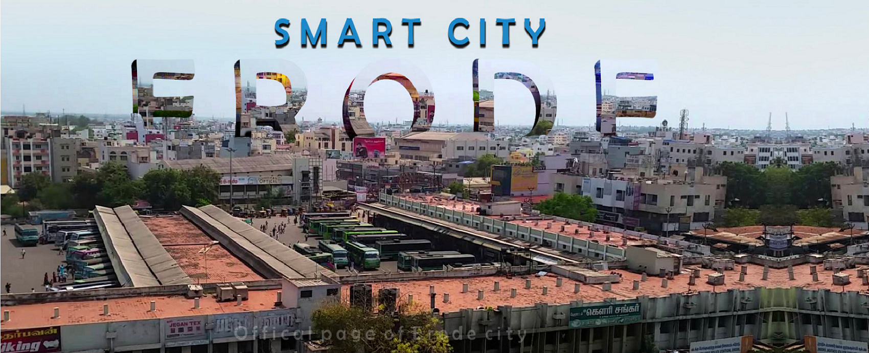 Erode city from above